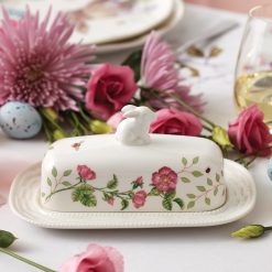 Alternative view of Lenox Westmore Butterfly Meadow Bunny Covered Butter Dish