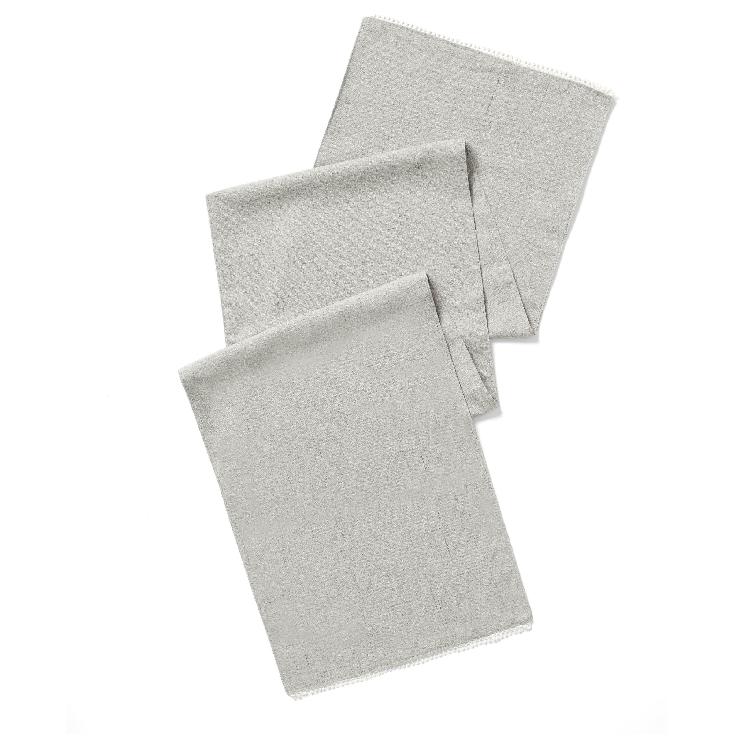 Lenox Westmore French Perle Dove Grey 70x14 Table Runner - Image 2