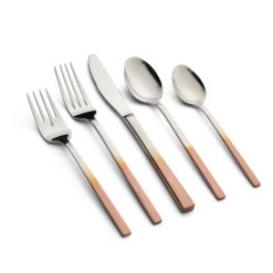 Lenox Westmore Kelvin Copper Ombre Satin Mirror 20-Piece Flatware Set