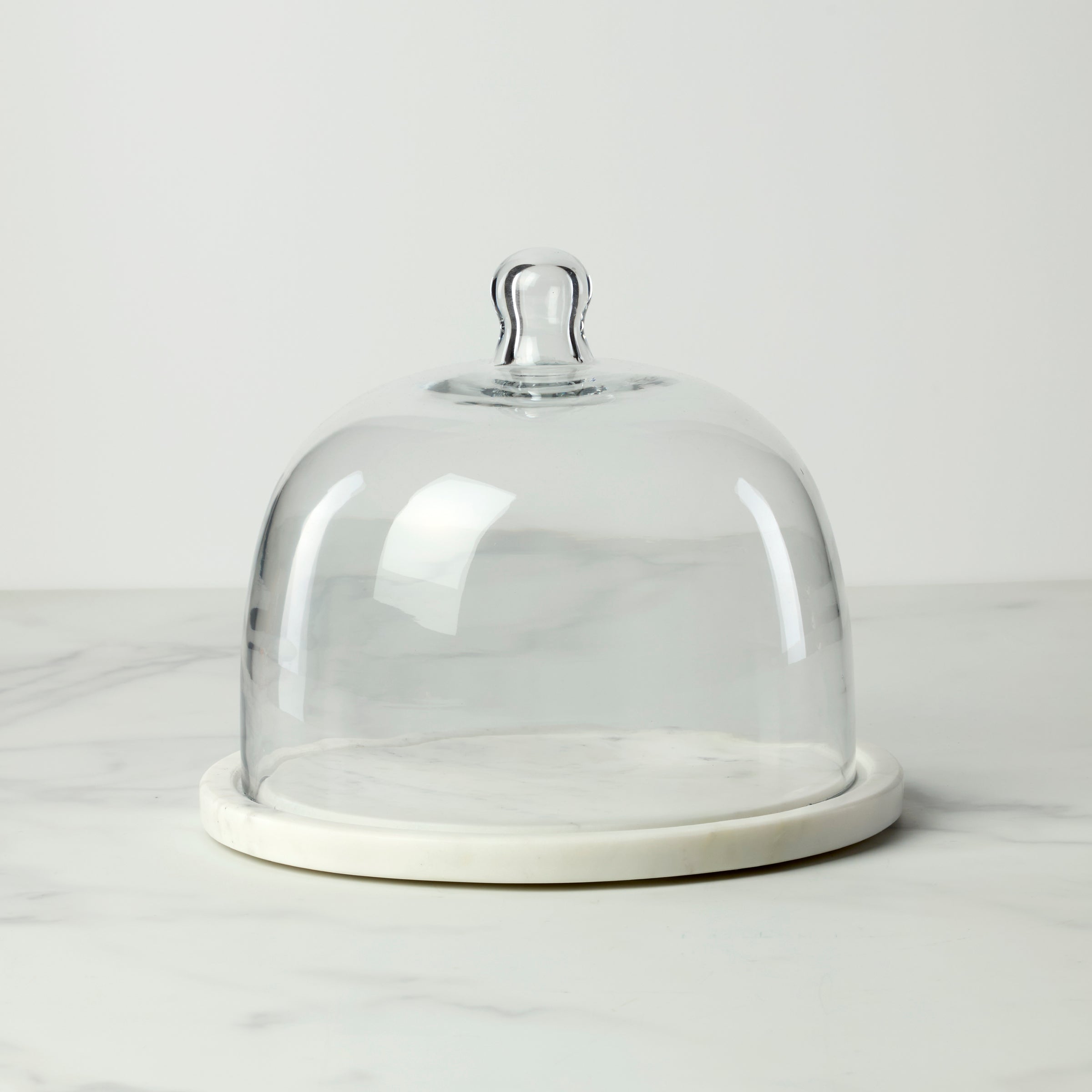 Lenox Westmore White Marble and Glass Cloche