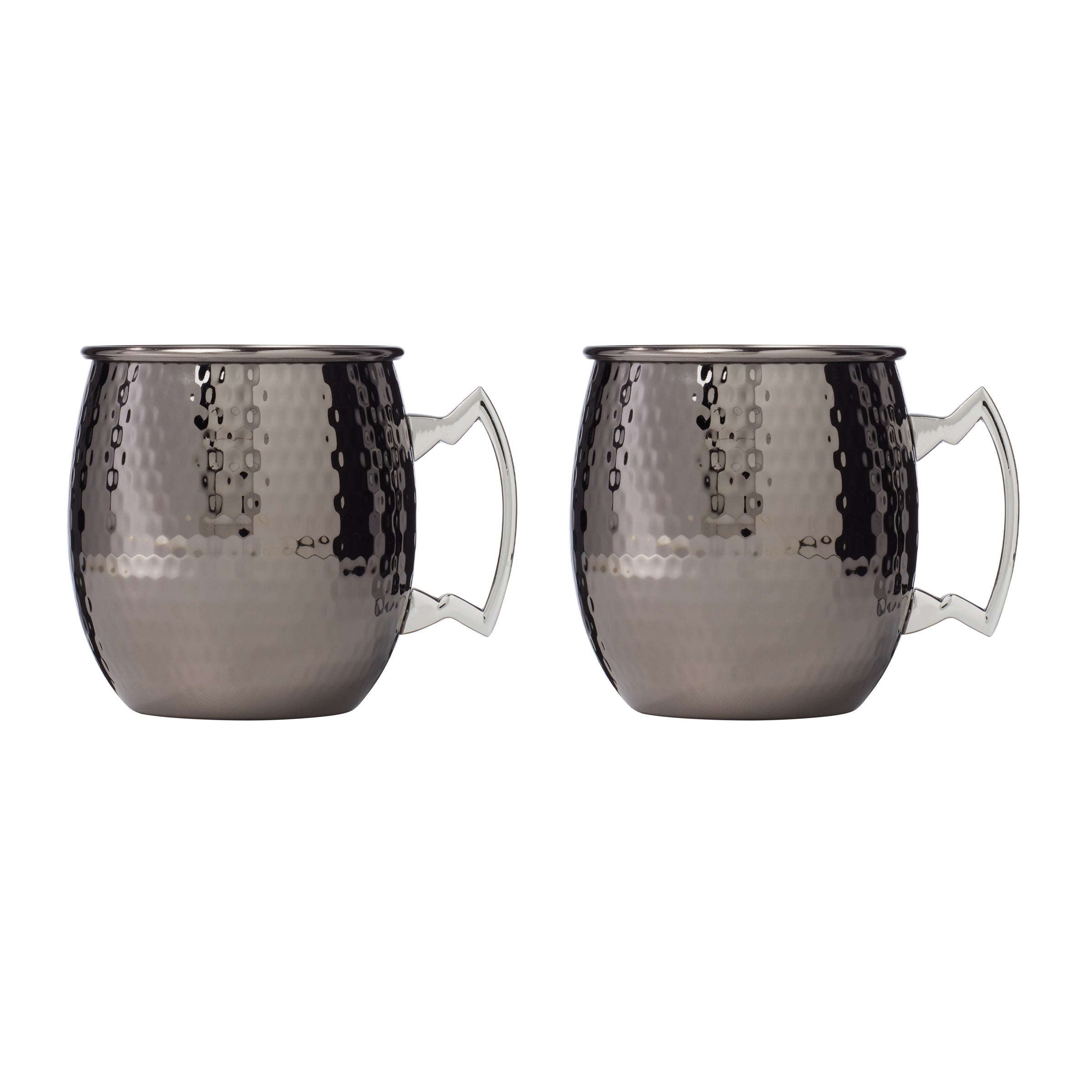 Lenox Westmore Hammered Black Moscow Mule Mugs, Set of 2