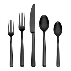 Lenox Westmore Ryder Black Satin 20-Piece Flatware Set