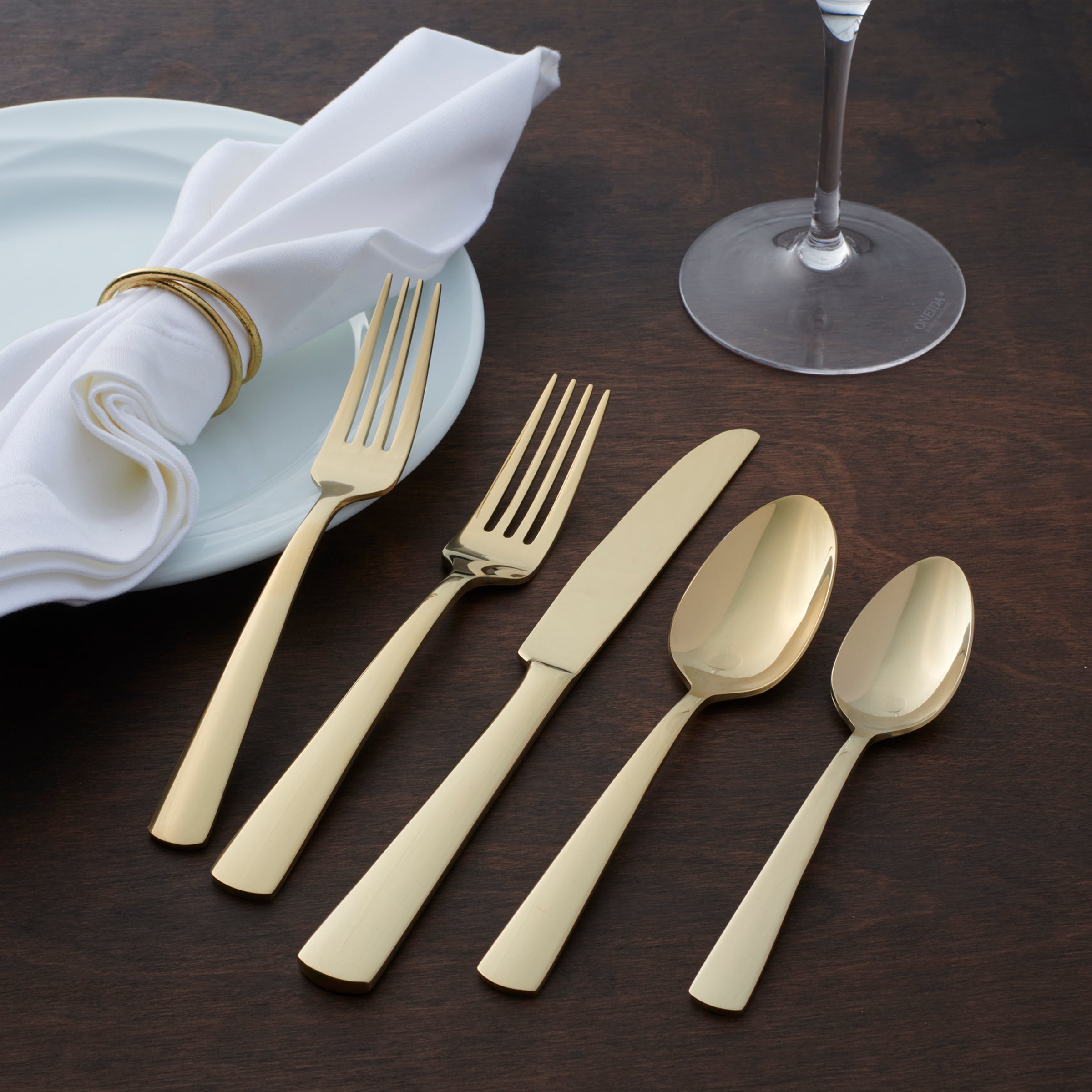 Lenox Westmore Aptitude Champagne Satin 20-Piece Flatware Set - Image 5