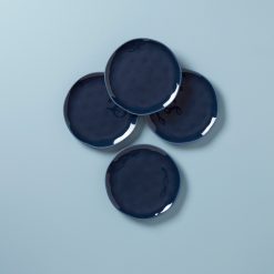 Lenox Westmore Bay Colors Blue Accent Plates, Set of 4