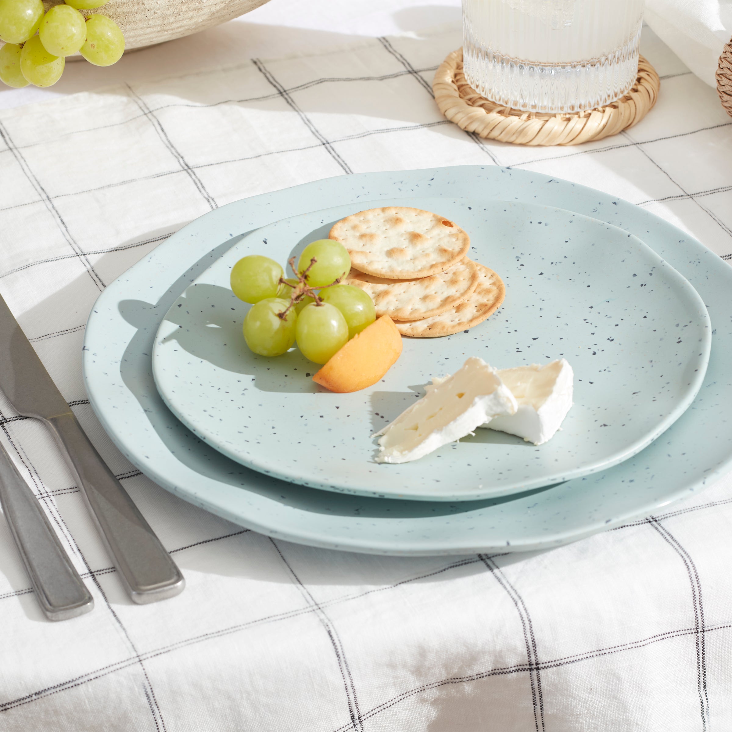 Lenox Westmore Terrazzo Melamine Mint 12-Piece Dinnerware Set - Image 6