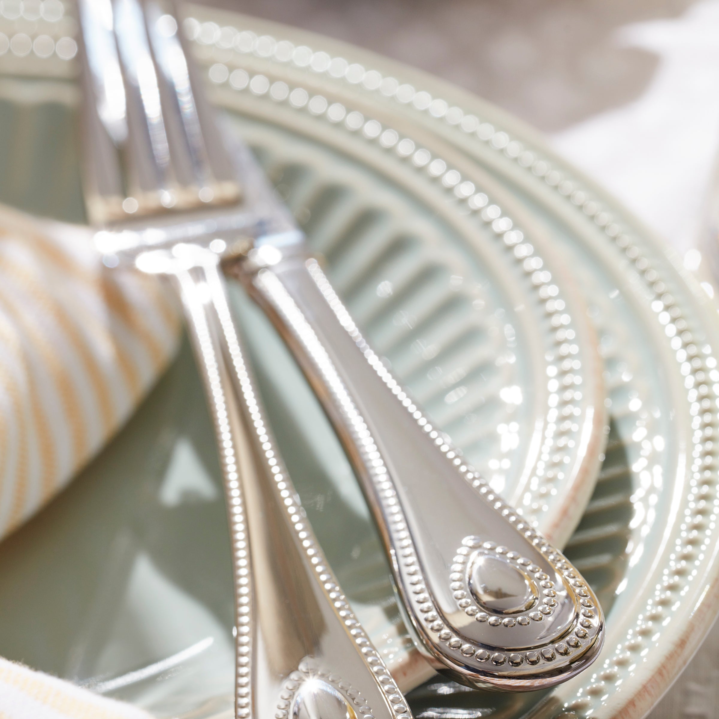 Lenox Westmore French Perle Groove Ice Blue 12-Piece Place Setting - Image 7