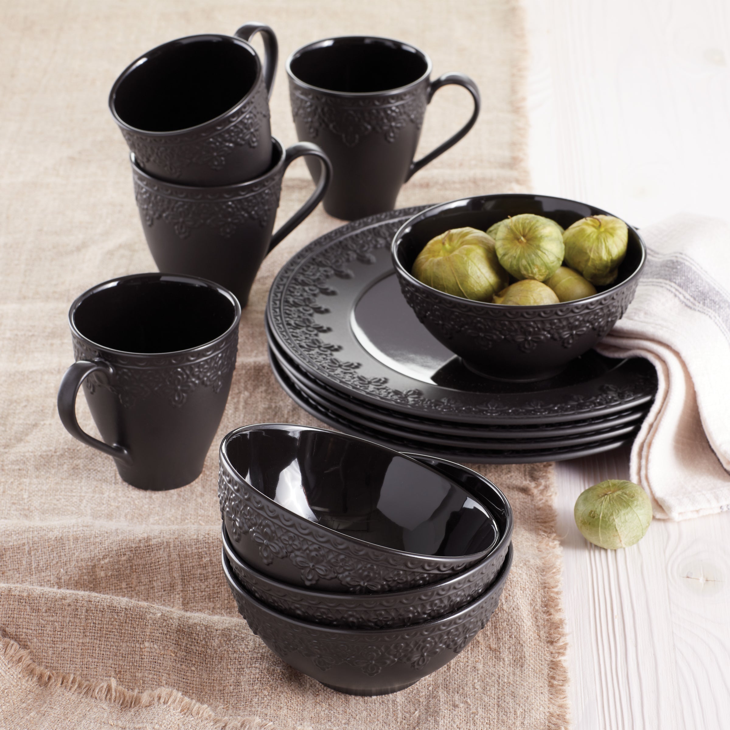 Lenox Westmore Chelse Muse Fleur Black All-Purpose Bowls, Set of 4 - Image 4