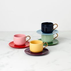 Lenox Westmore Make It Pop 8-Piece Cup & Saucer Set