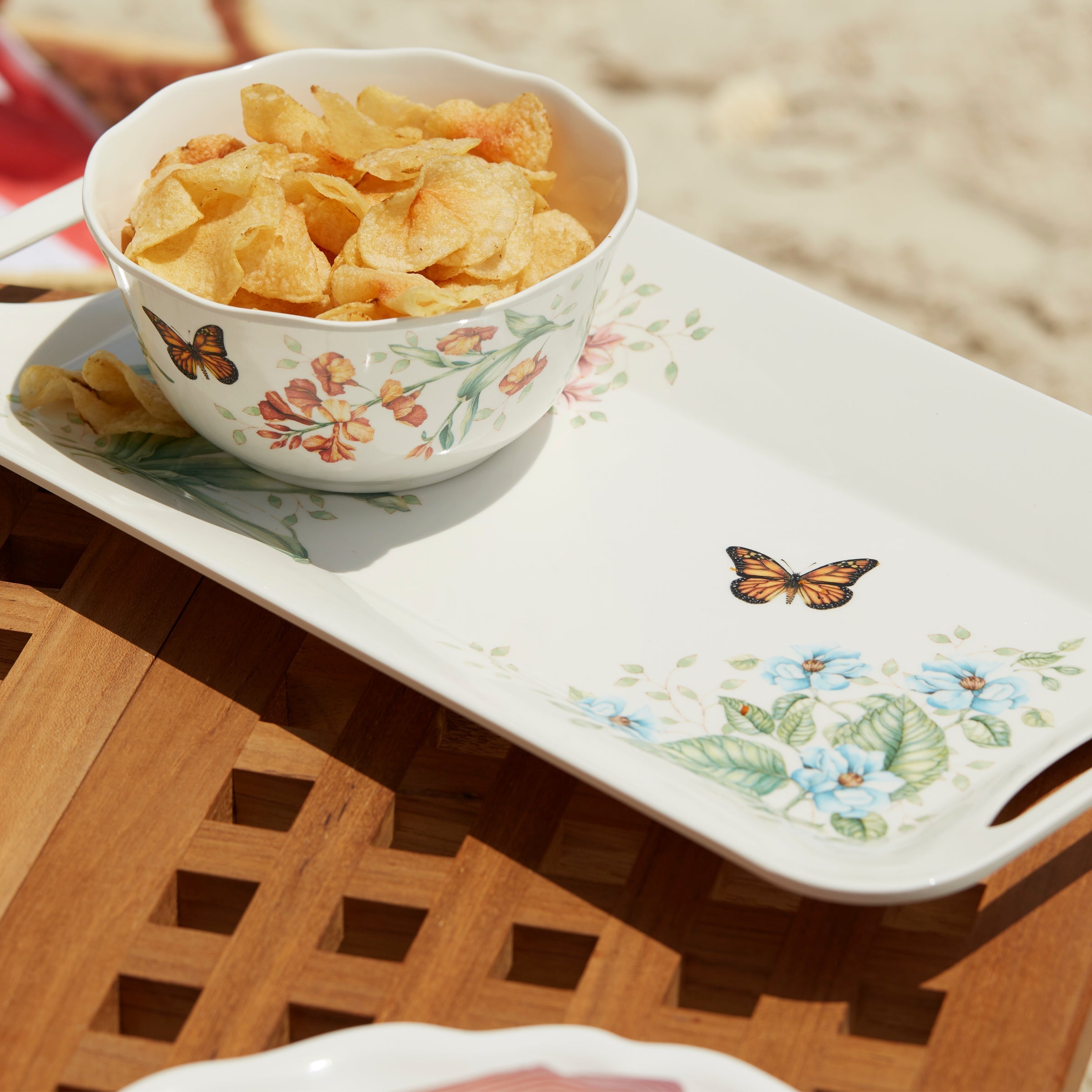 Lenox Westmore Butterfly Meadow Melamine Hors d'Oeuvres Tray - Image 8