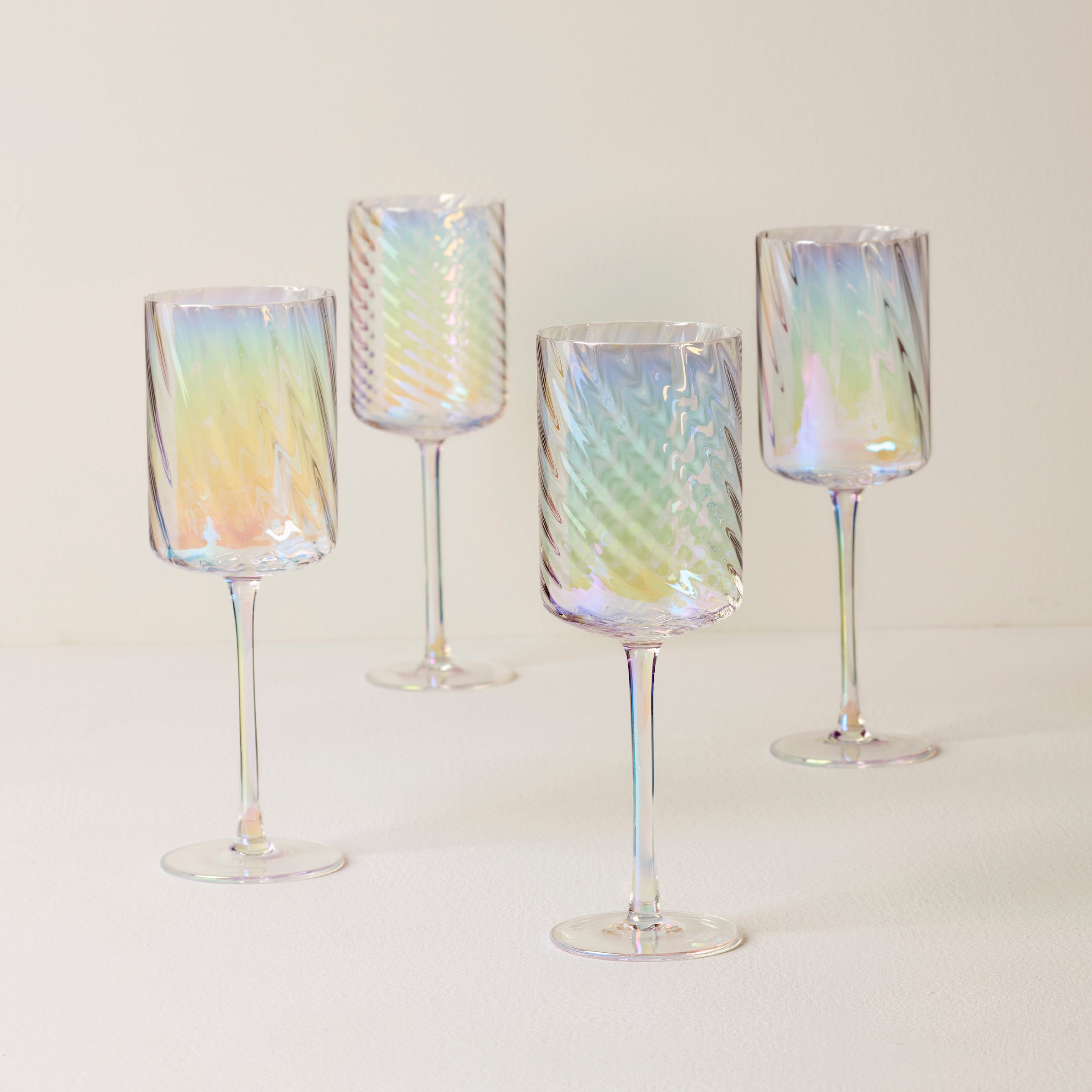 Lenox Westmore Tuscany Classics Iridescent White Wine Glasses, Set of 4