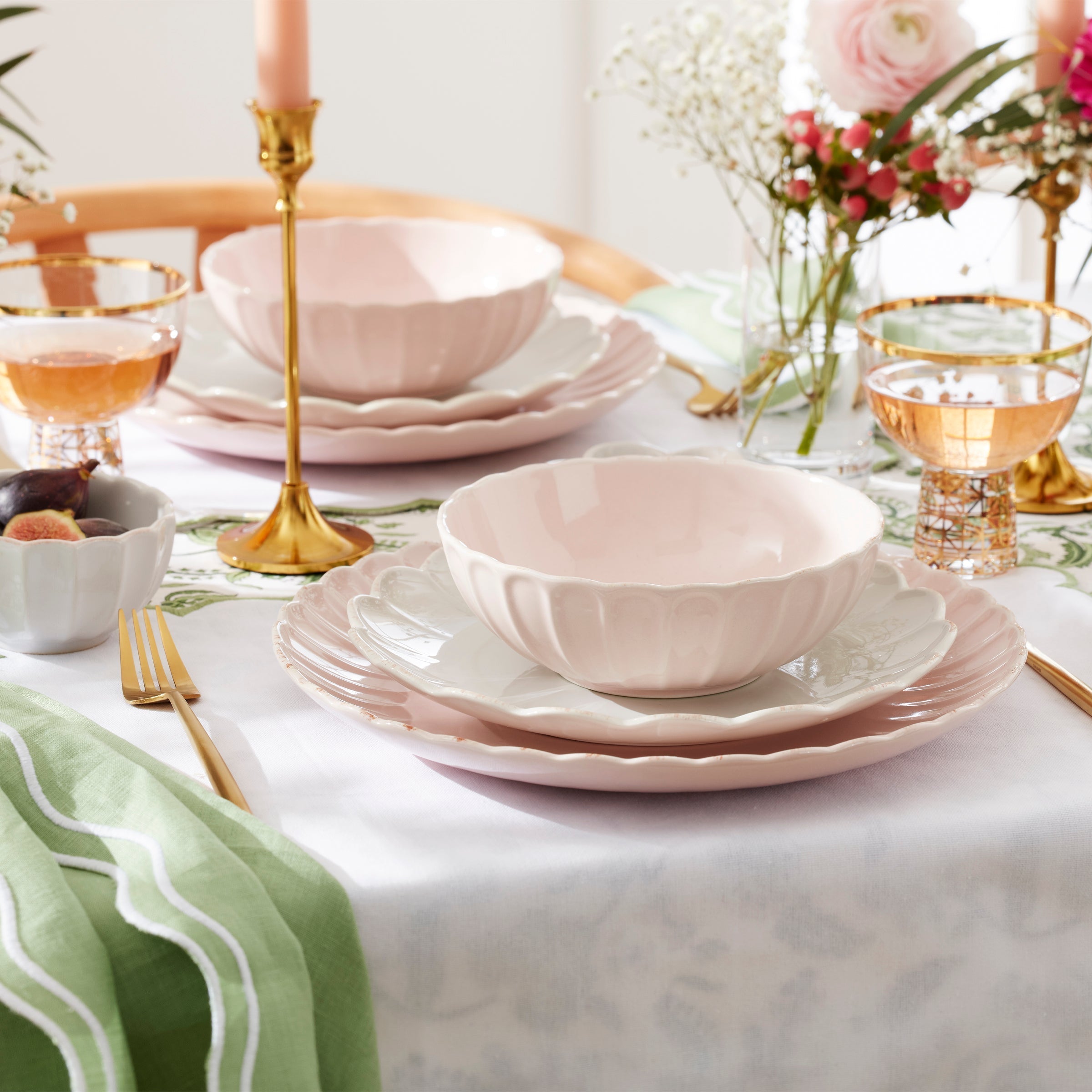 Lenox Westmore French Perle Scallop Blush 12-Piece Dinnerware Set - Image 2