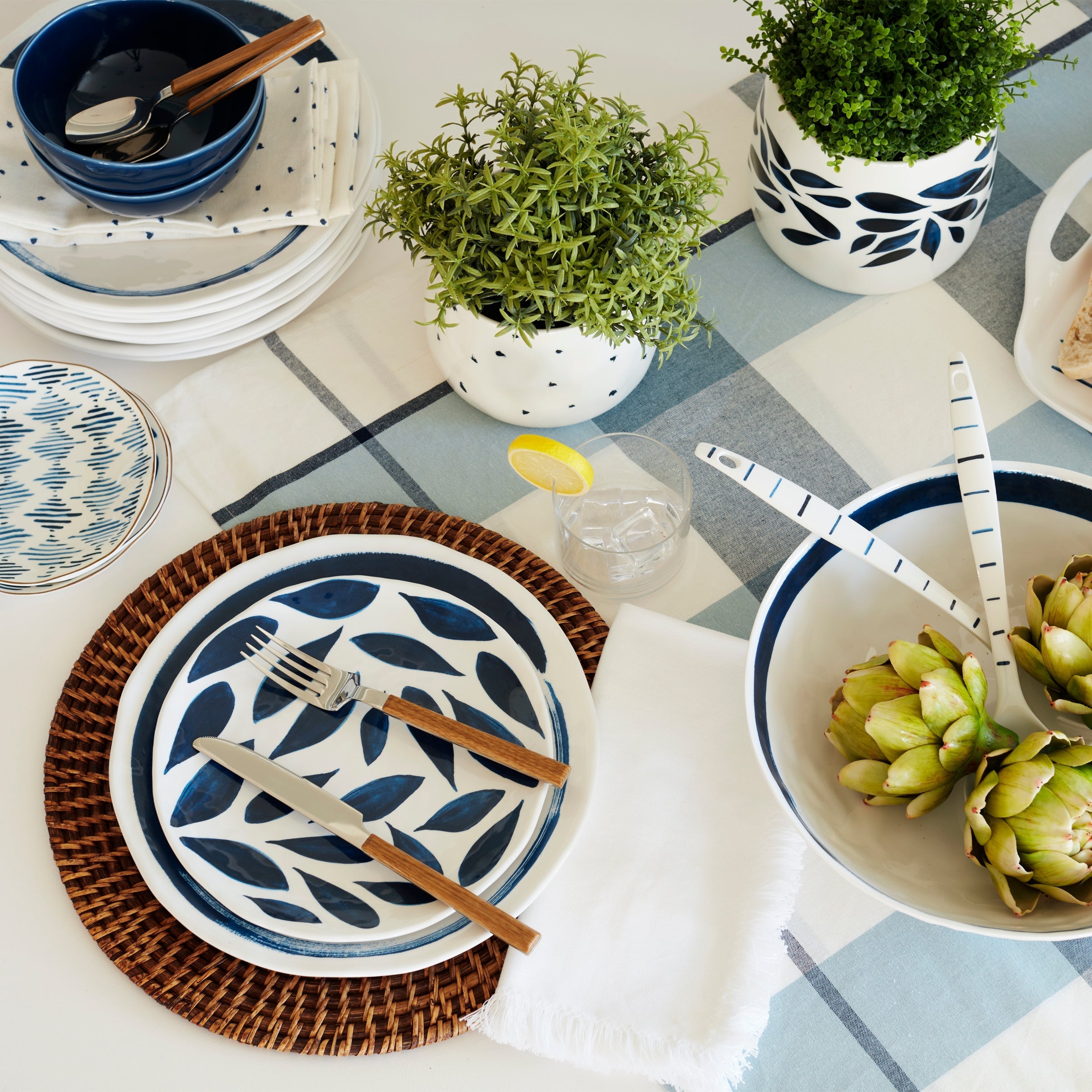 Lenox Westmore Blue Bay Melamine 20-Piece Dinnerware Set - Image 2