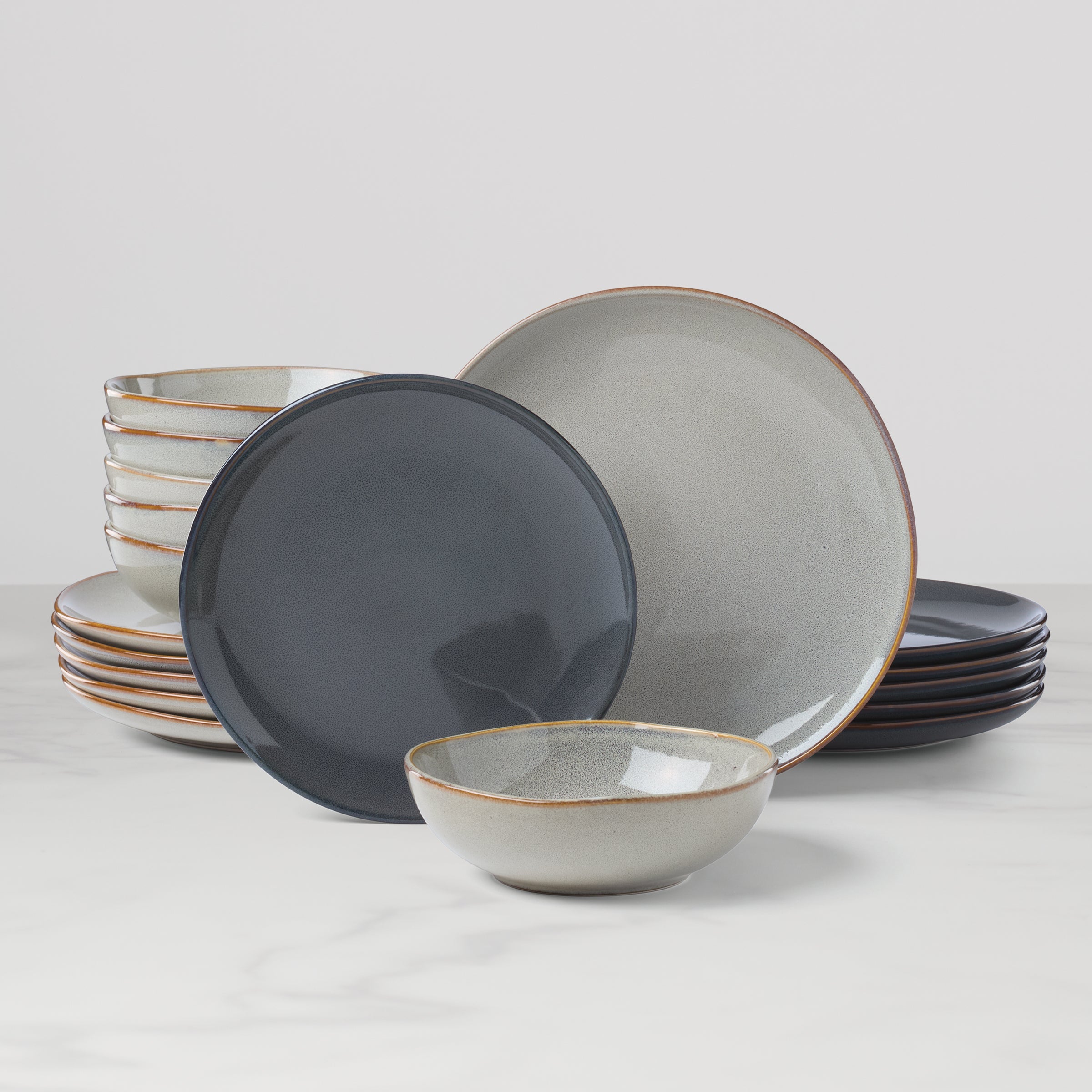 Lenox Westmore Organic Shades Gray 18-Piece Dinnerware Set