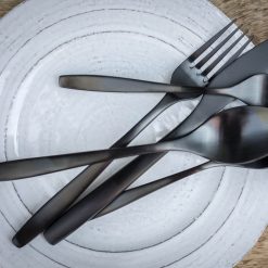 Lenox Westmore Averie Black Satin 20-Piece Flatware Set