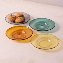 Lenox Westmore Niko Glass Plates, Set of 4