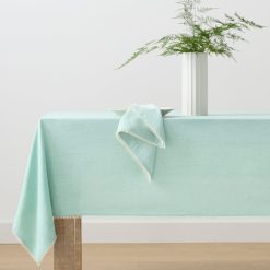Alternative view of Lenox Westmore French Perle Solid Ice Blue 60x120 Tablecloth