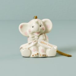 Lenox Westmore Personalized Pink Elephant Ornament