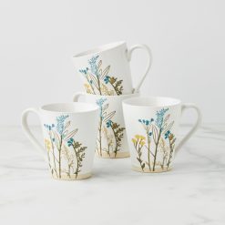 Lenox Westmore Wildflowers Mugs, Set of 4