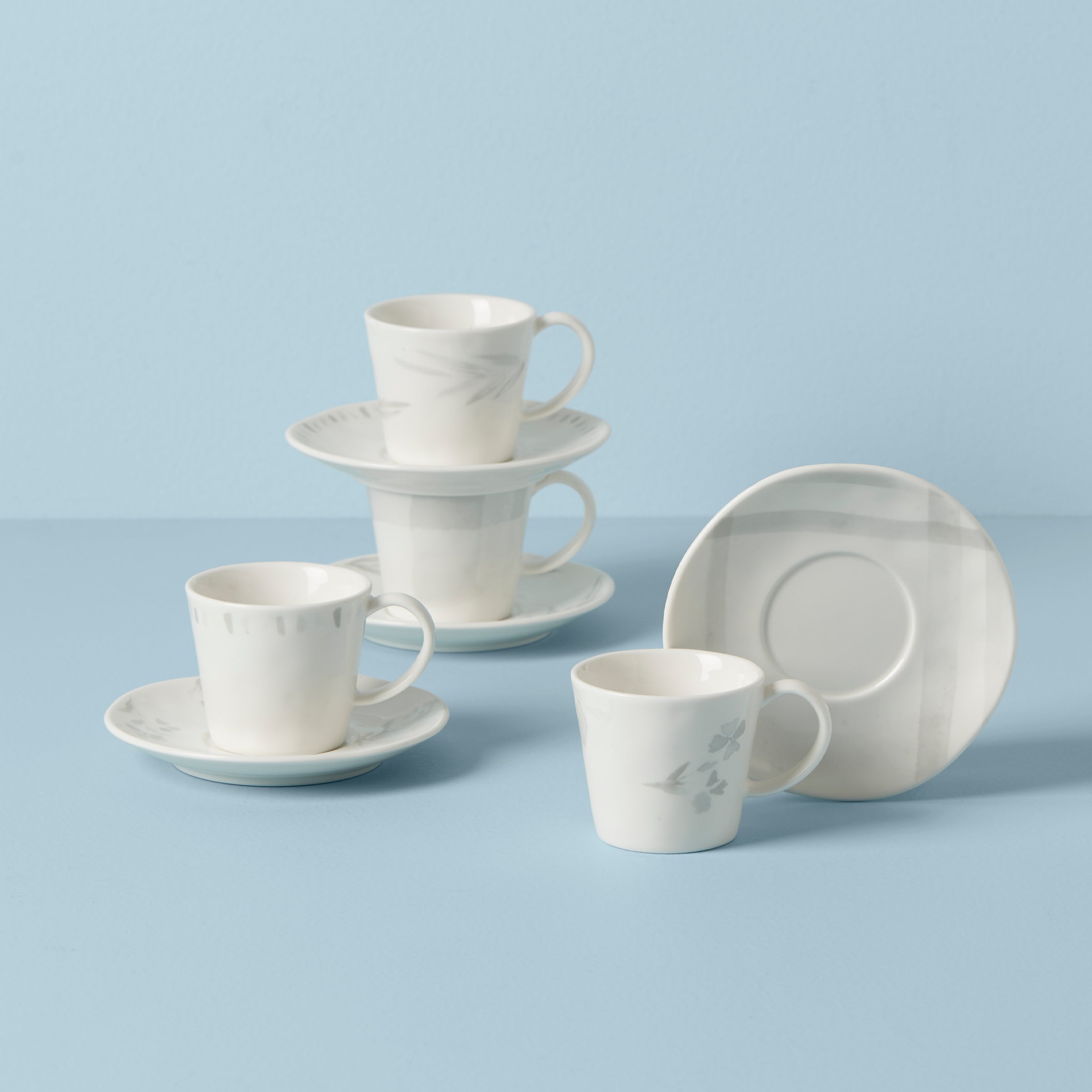 Lenox Westmore Oyster Bay 8-Piece Espresso Cup & Saucer Set