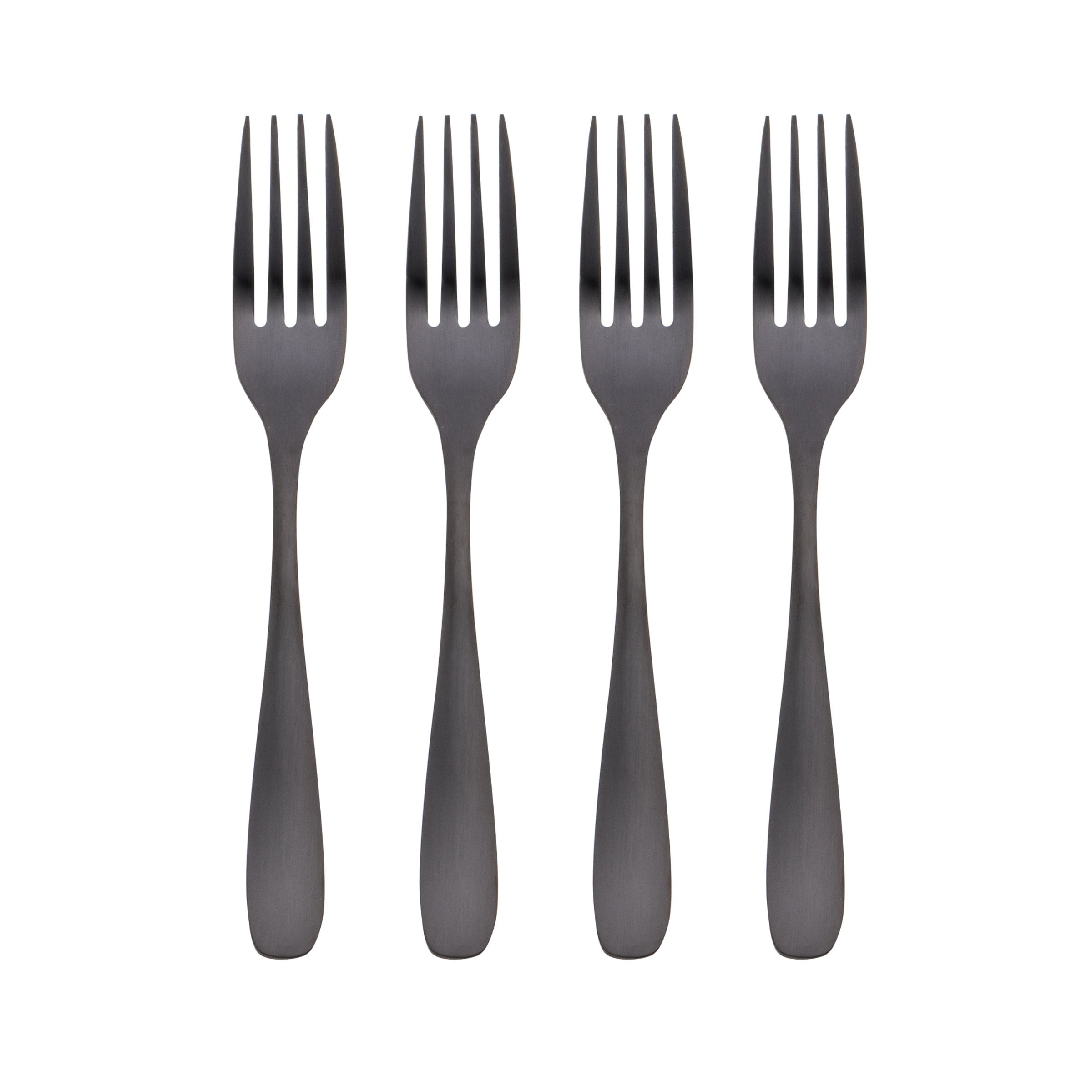 Lenox Westmore Eliana Black Satin Salad Forks, Set of 4
