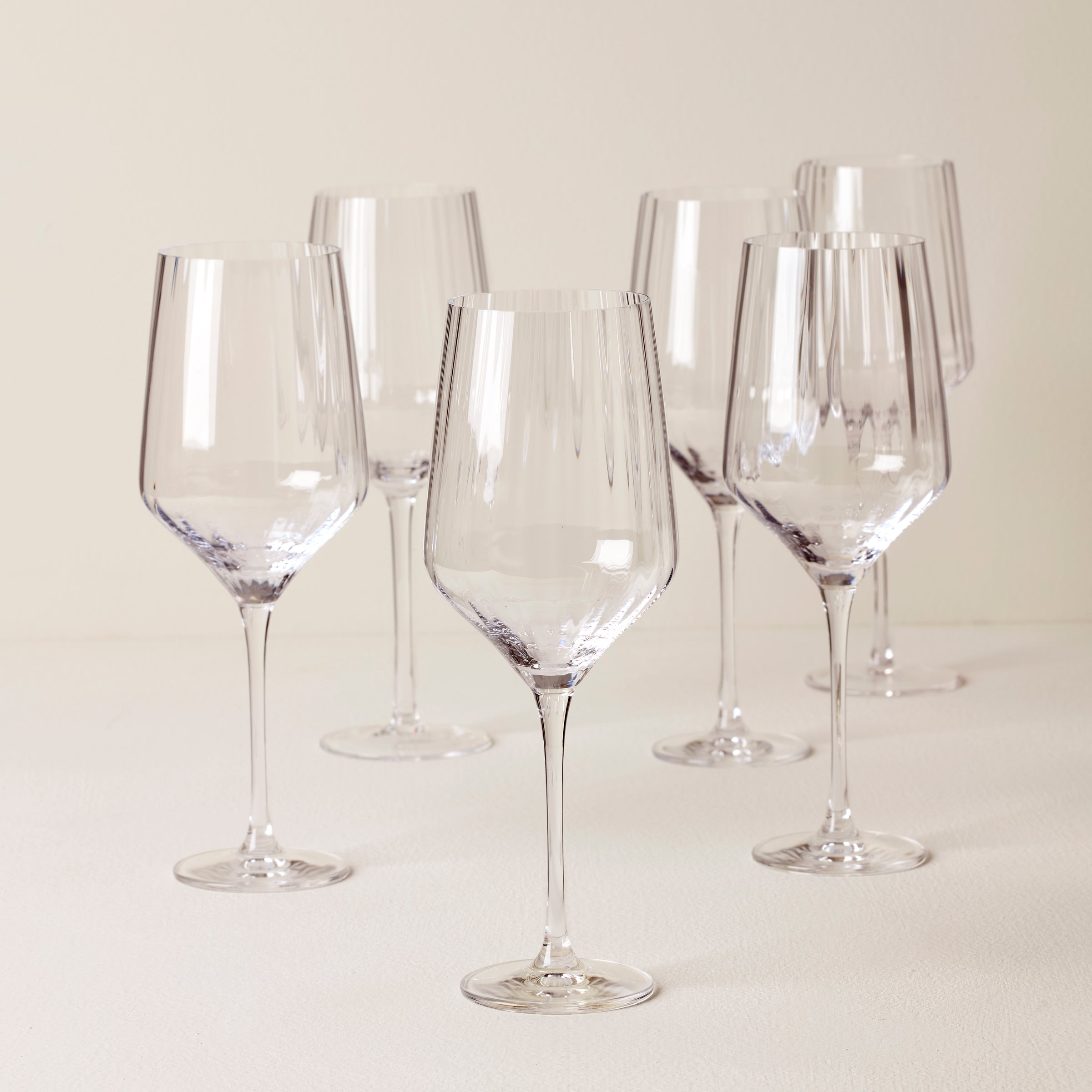 Lenox Westmore Tuscany Classics Angled Optic Wine Glasses, Set of 6