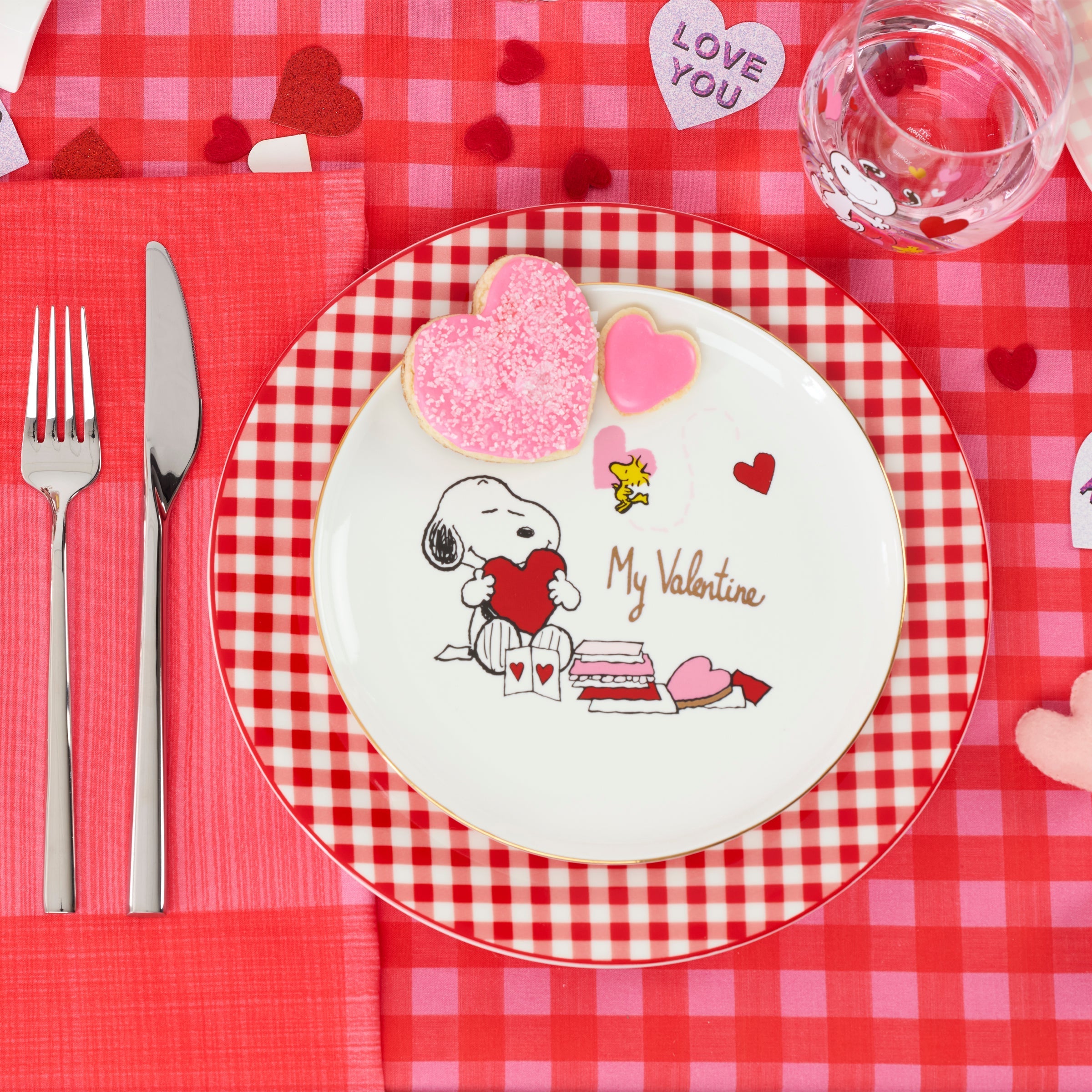 Lenox Westmore Gingham Red Dinner Plates, Set of 4 - Image 3