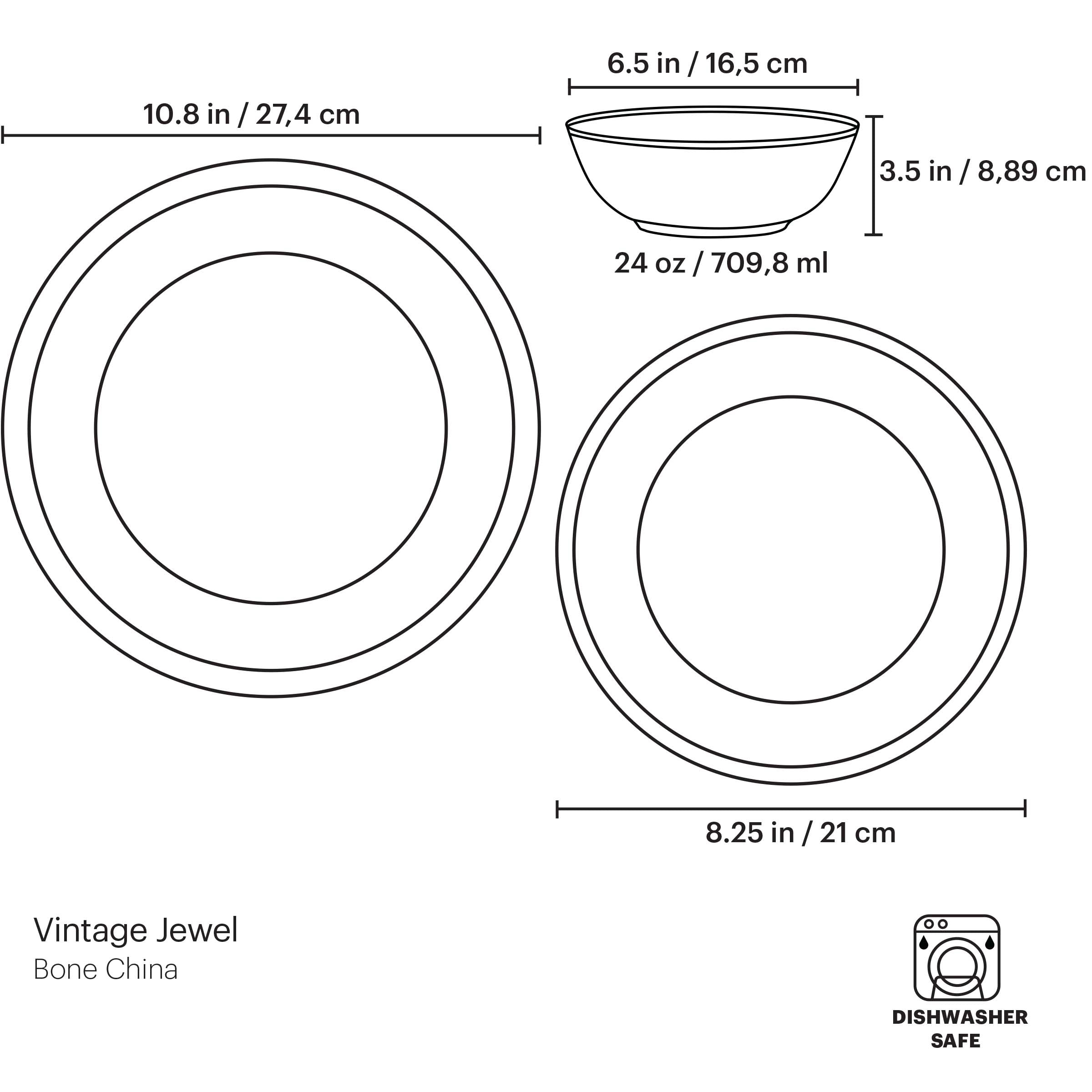 Lenox Westmore Vintage Jewel 3-Piece Place Setting - Image 4