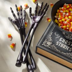 Alternative view of Lenox Westmore Vintro Halloween Skeleton Black Satin 2-Piece Salad Servers
