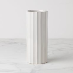 Lenox Westmore French Perle Scallop White Cylinder Vase