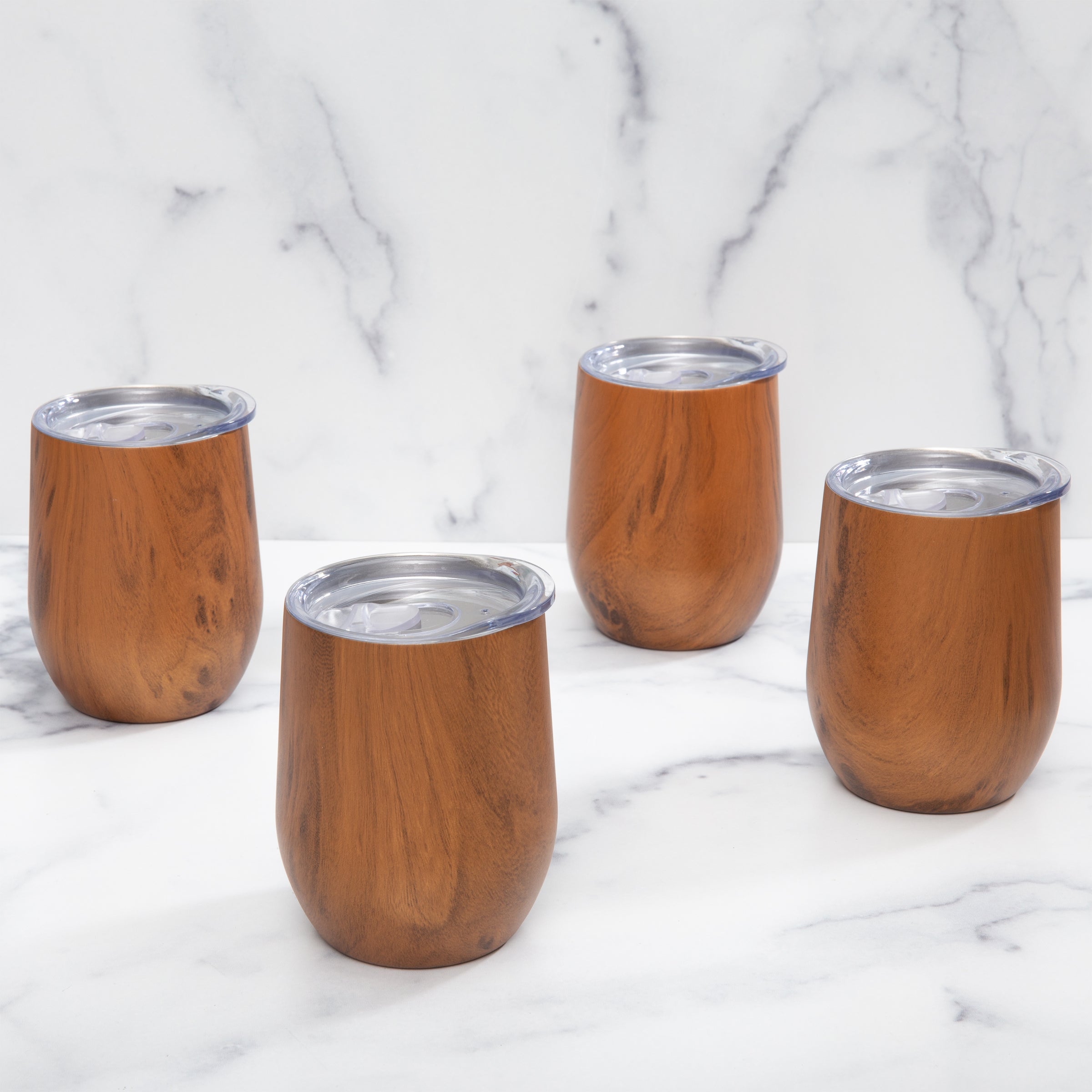 Lenox Westmore Insulated Woodgrain Wine Tumblers, Set of 4 - Image 3