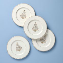 Lenox Westmore Federal Gold Tree Accent Plates, Set of 4