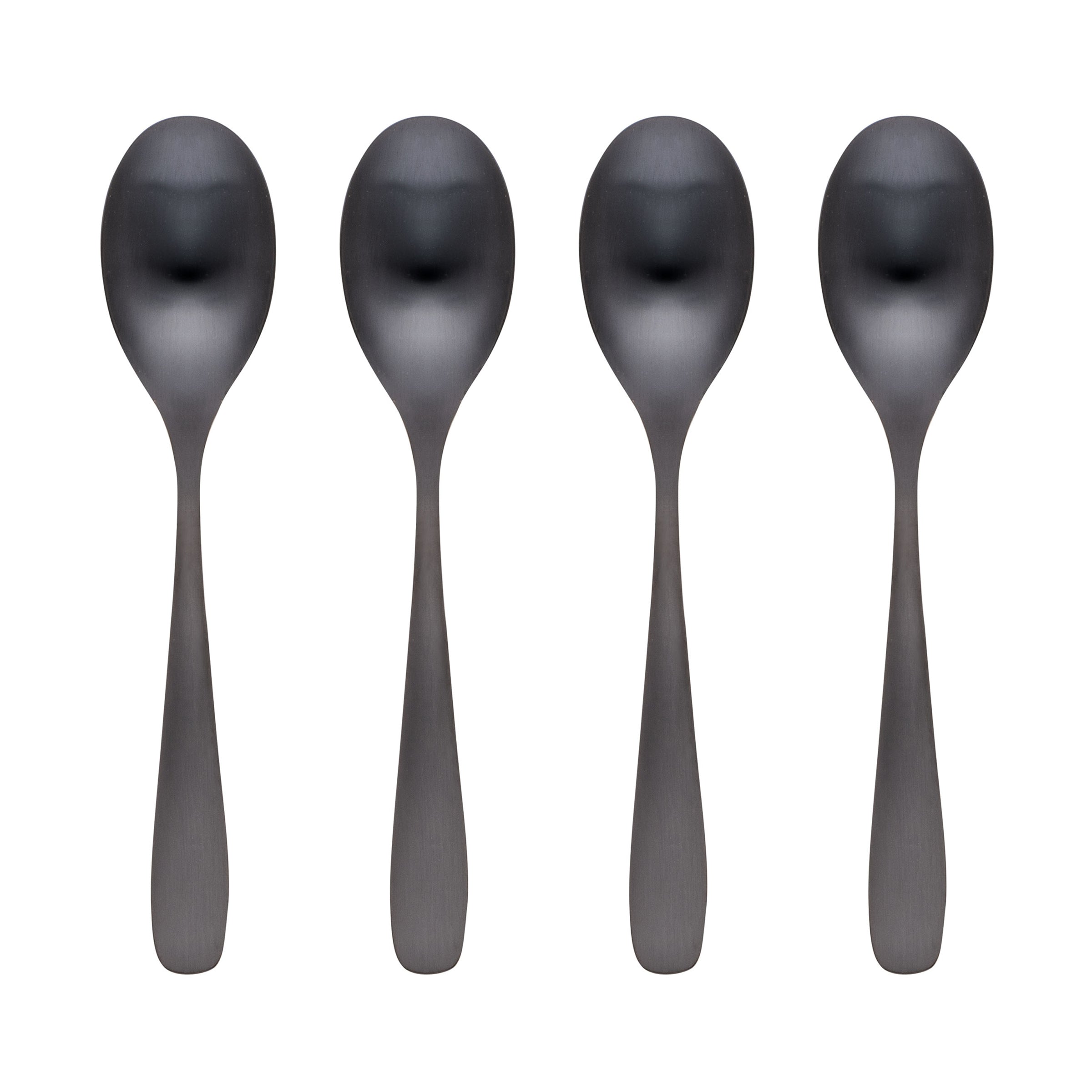 Lenox Westmore Eliana Black Satin Dinner Spoons, Set of 4