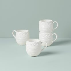 Lenox Westmore Wicker Creek Mugs, Set of 4