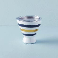 Lenox Westmore Blue Bay Stripe Stainless Steel Cocktail Tumbler