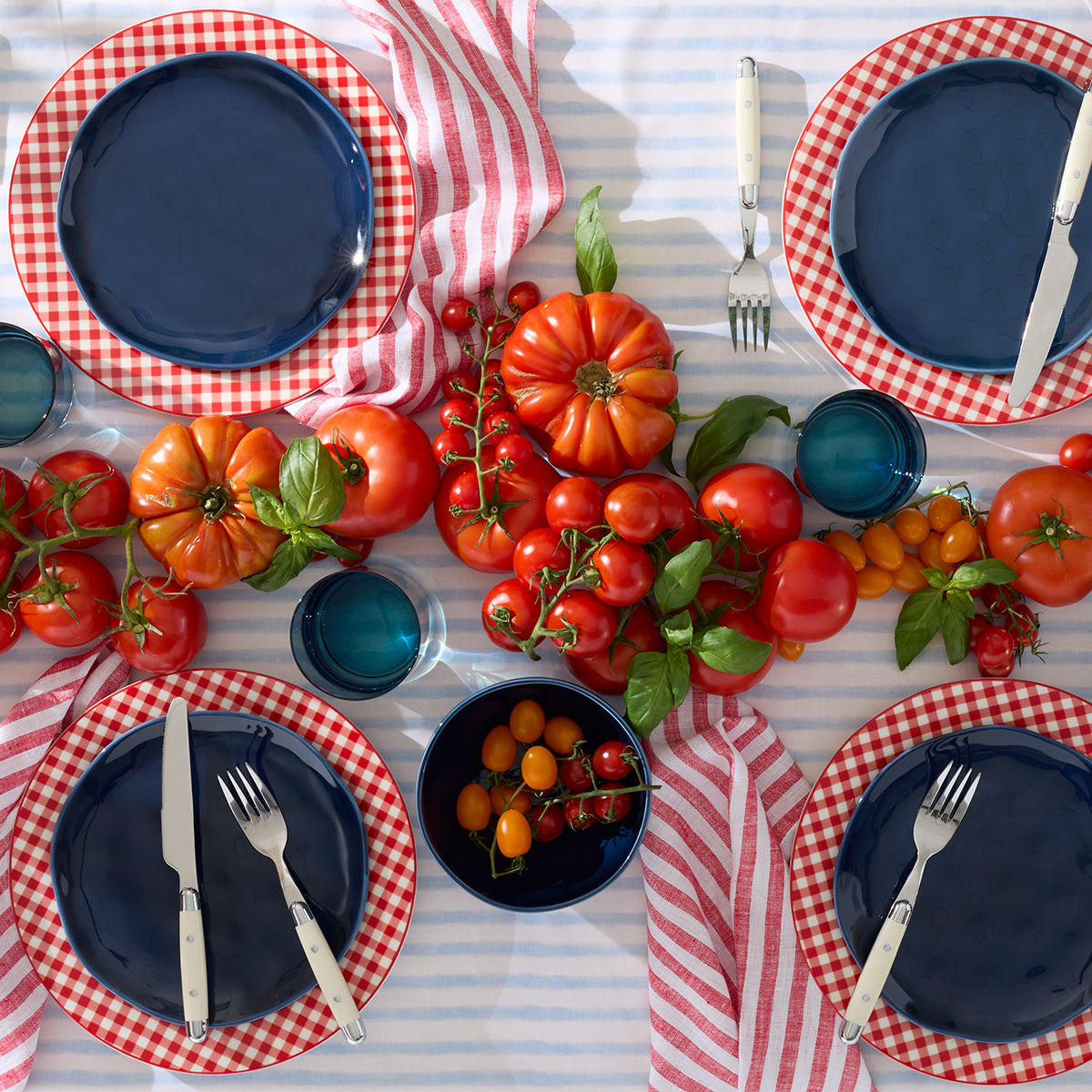 Lenox Westmore Gingham Red Dinner Plates, Set of 4 - Image 6