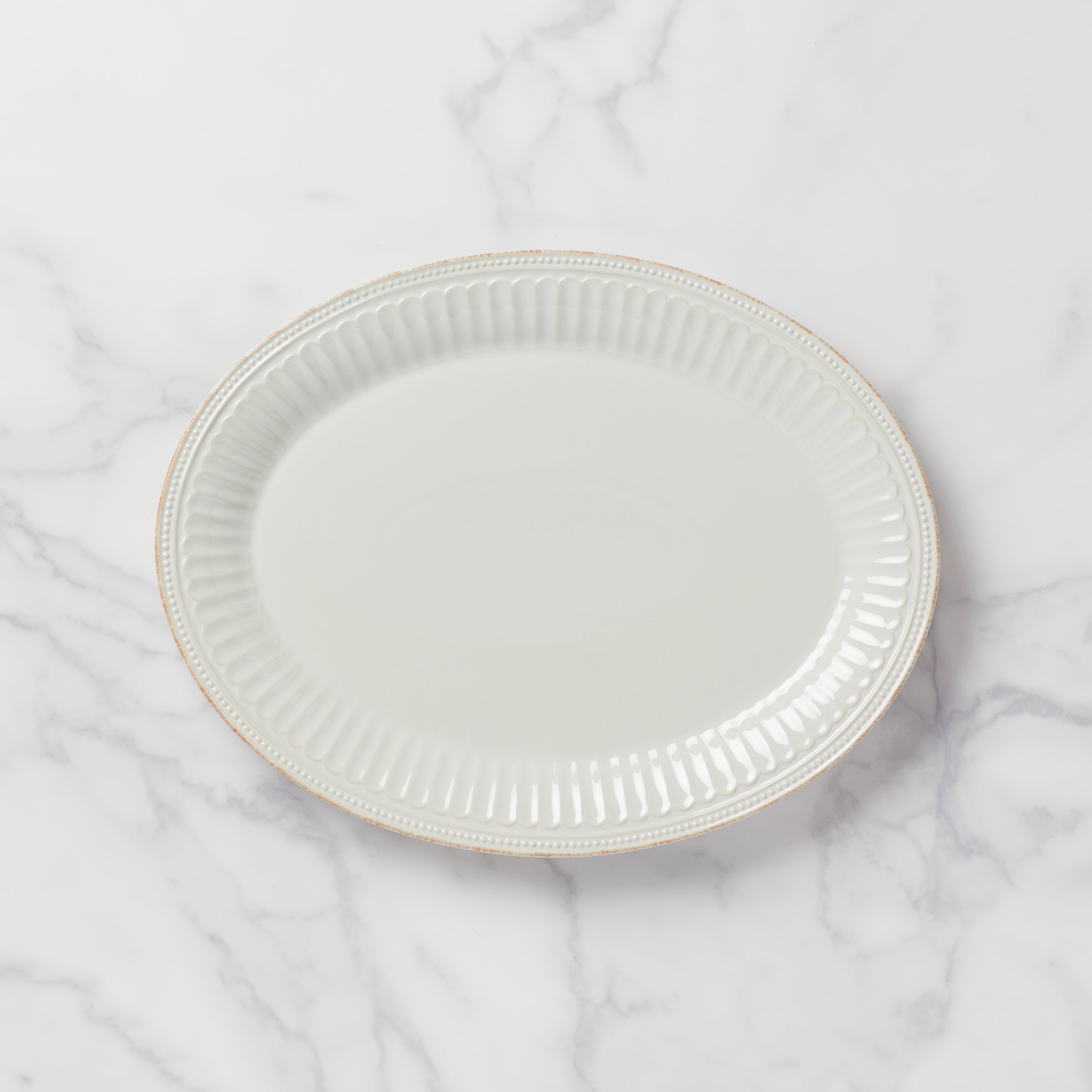 Lenox Westmore French Perle Groove White Platter