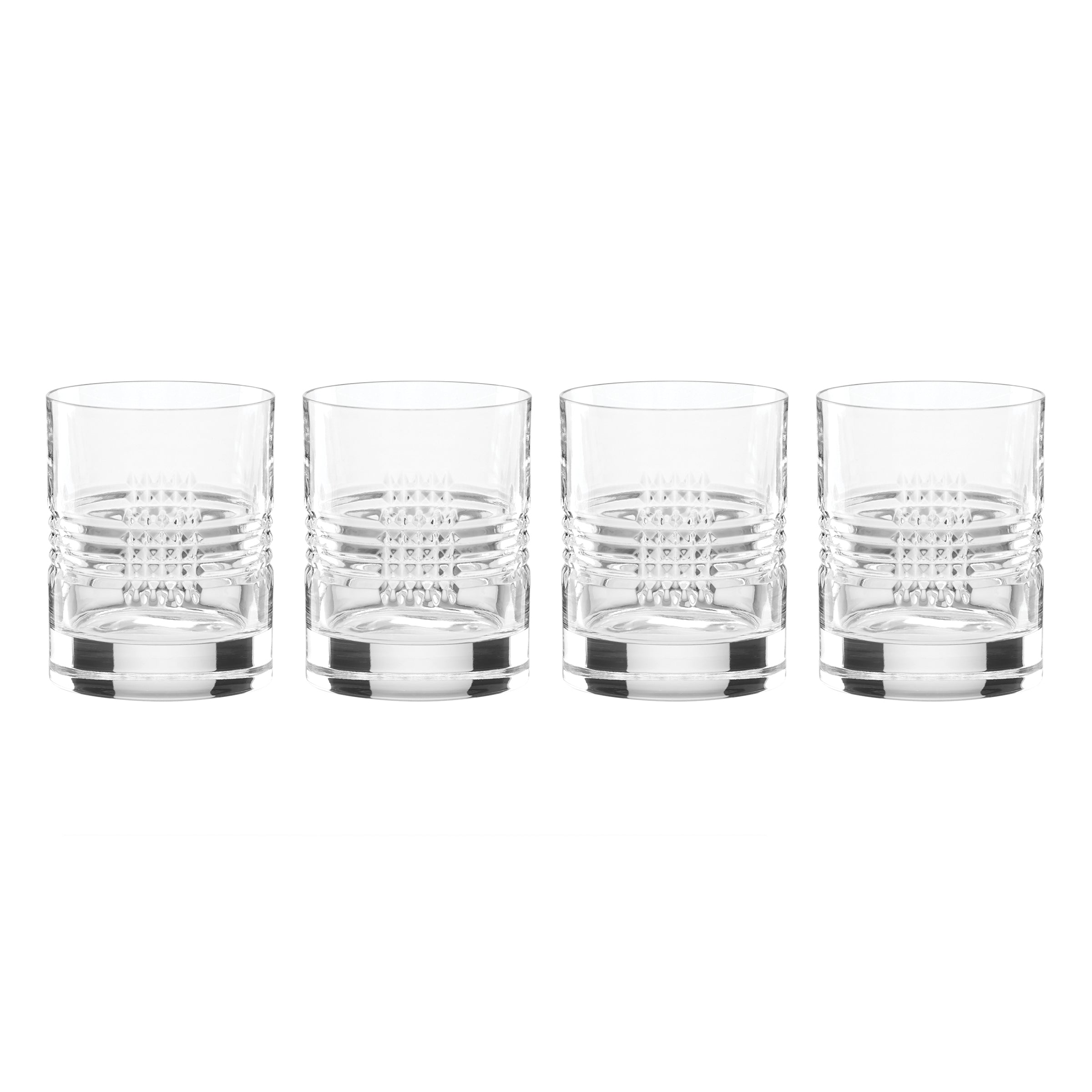 Lenox Westmore Sloane Crystal Double Old Fashion Glasses, Set of 4