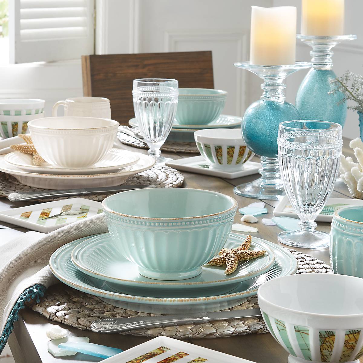 Lenox Westmore French Perle Groove Ice Blue 4-Piece Place Setting - Image 8