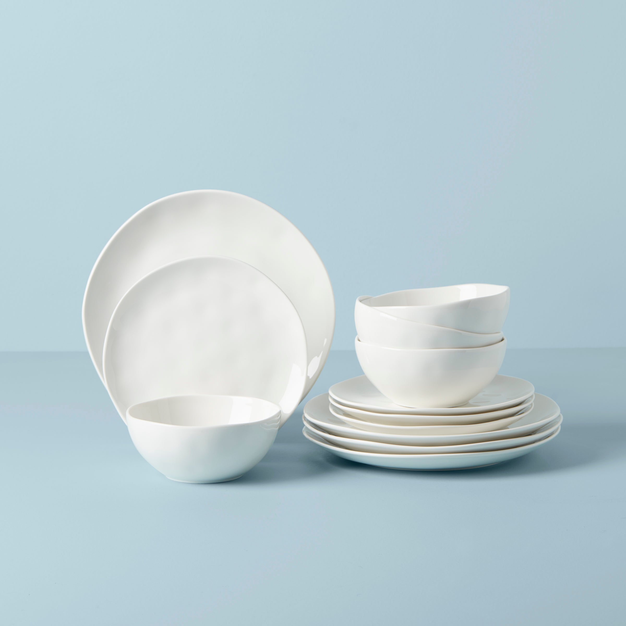 Lenox Westmore Bay Colors White 12-Piece Dinnerware Set