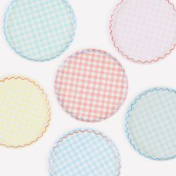 Lenox Westmore Gingham Reusable Small Plates, Set of 6