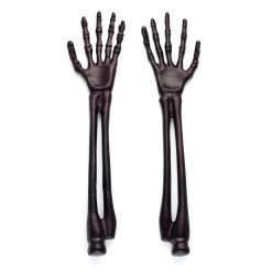Lenox Westmore Vintro Halloween Skeleton Black Satin 2-Piece Salad Servers