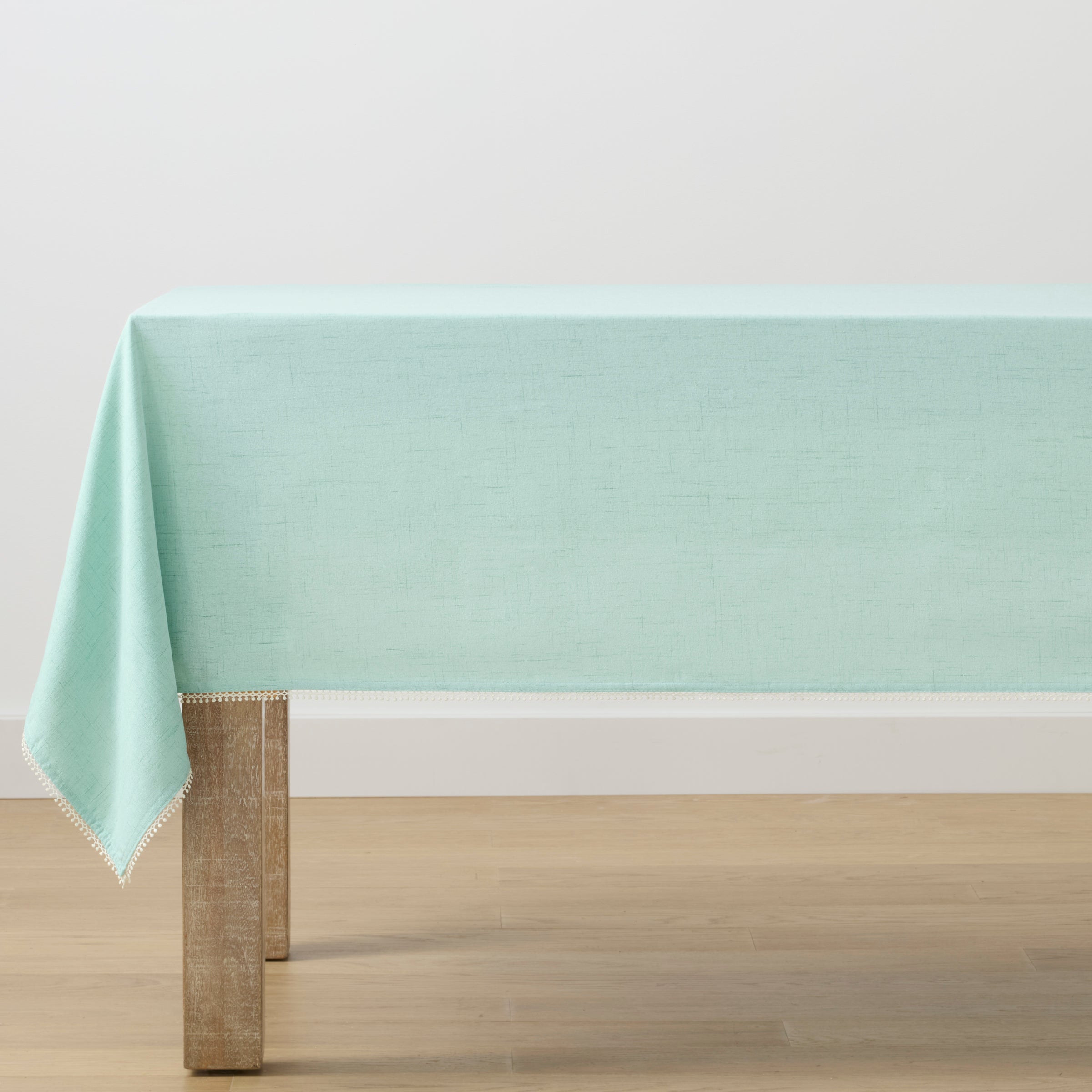 Lenox Westmore French Perle Solid Ice Blue 52x70 Tablecloth