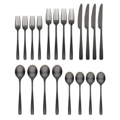 Alternative view of Lenox Westmore Rise Black Satin 20-Piece Flatware Set