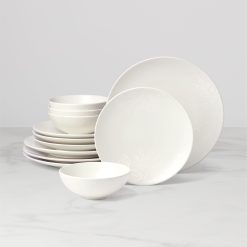Lenox Westmore Roseto White 12-Piece Dinnerware Set