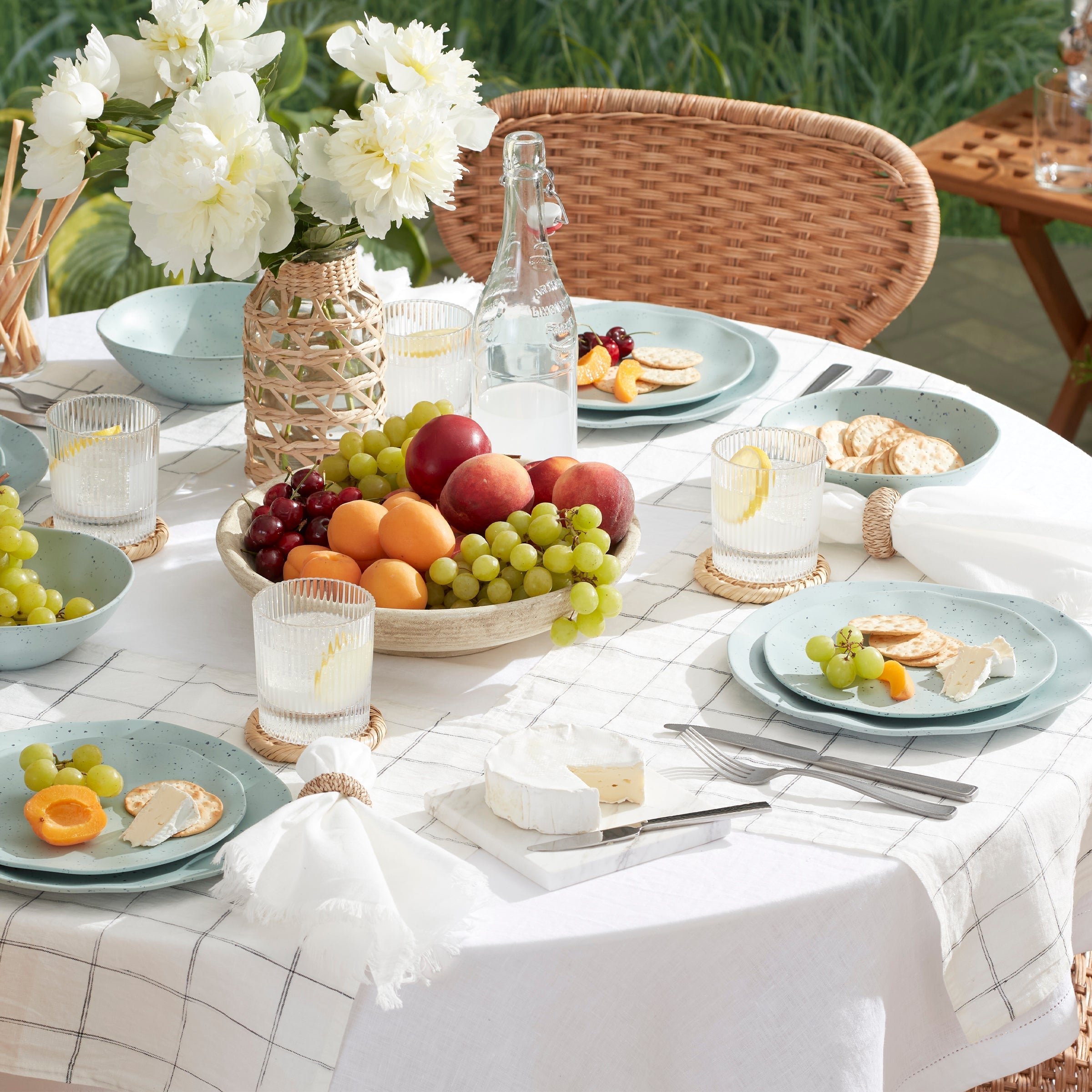 Lenox Westmore Terrazzo Melamine Mint 12-Piece Dinnerware Set - Image 2