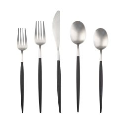 Lenox Westmore Evora Satin POM Black 5-Piece Place Setting