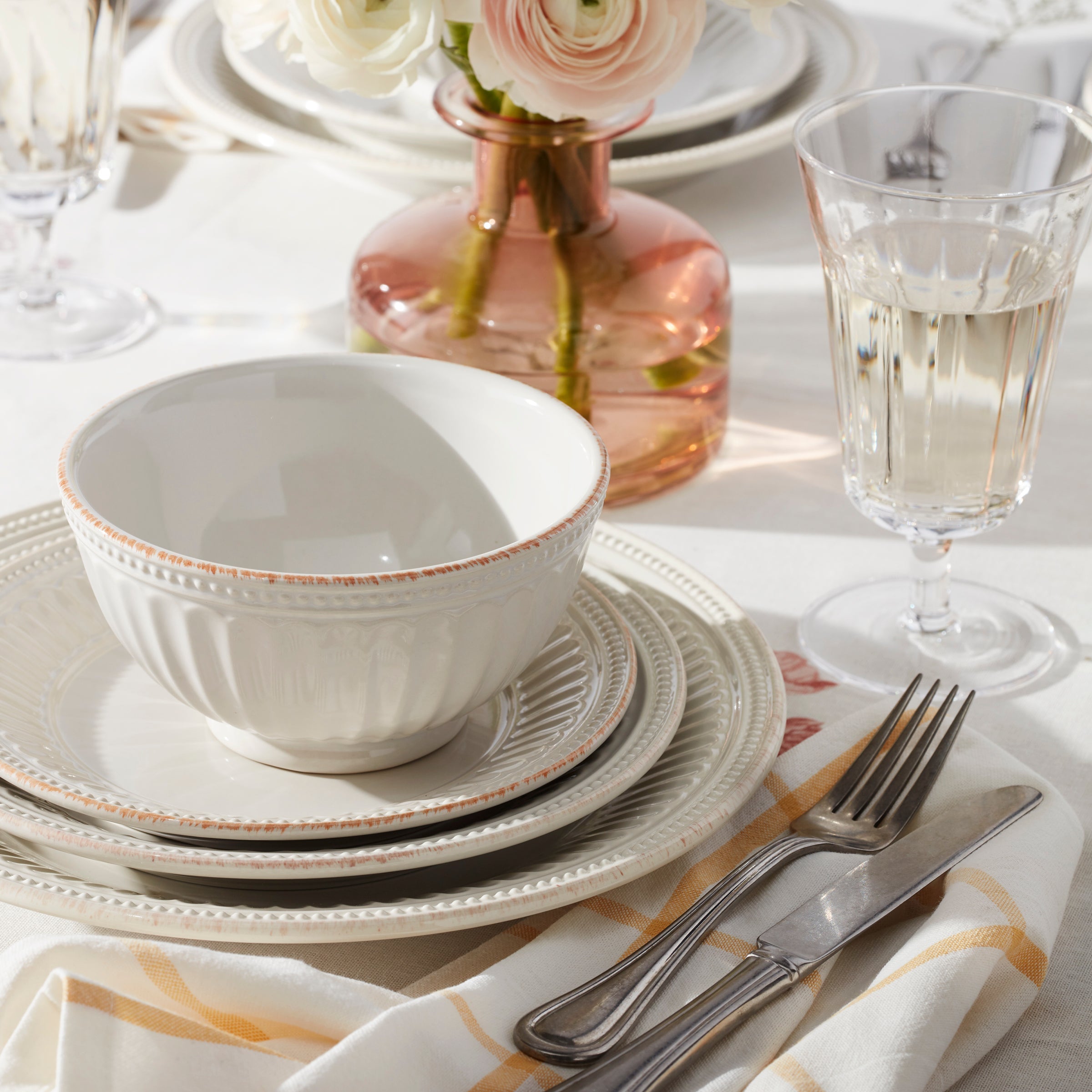 Lenox Westmore French Perle Groove White 4-Piece Place Setting - Image 5
