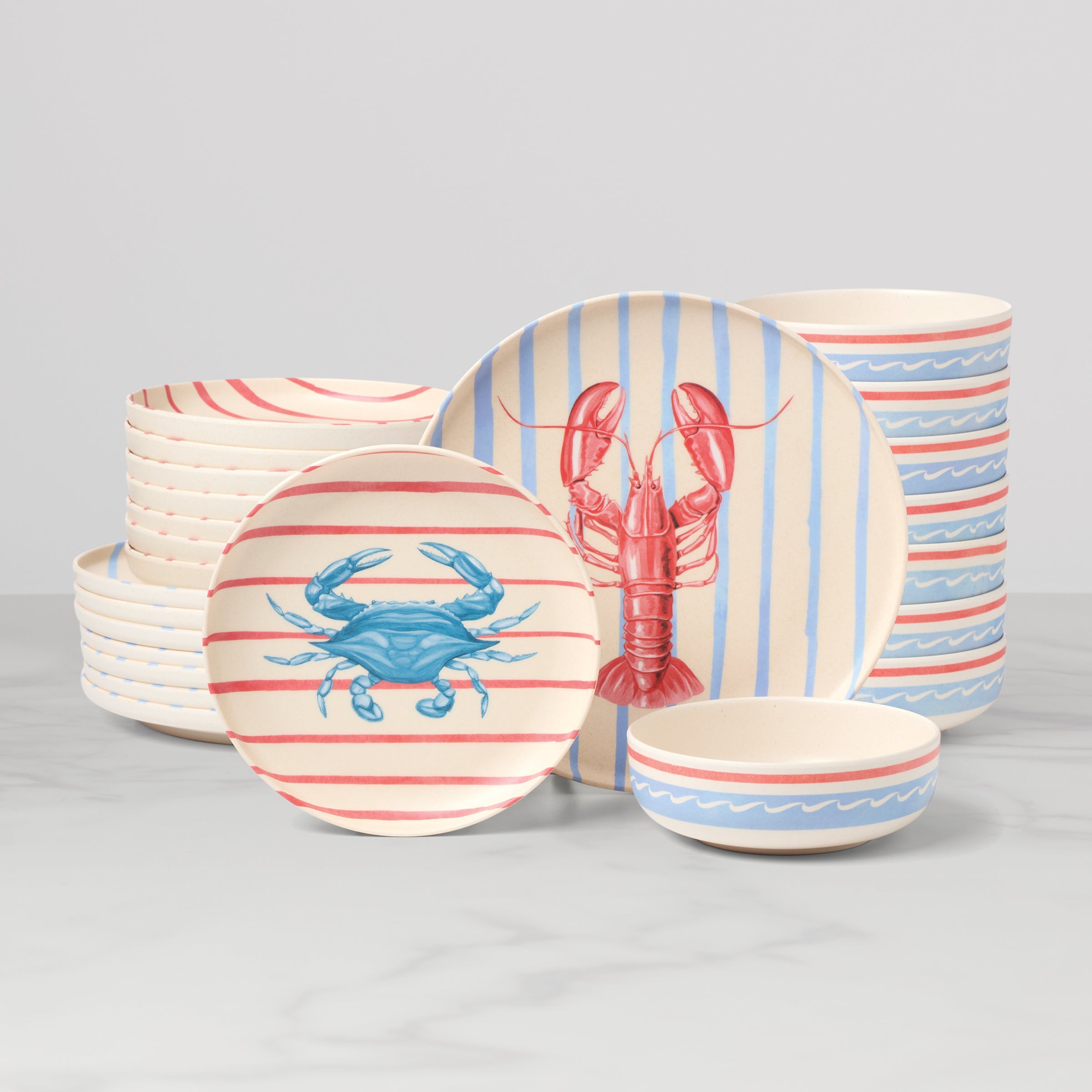 Lenox Westmore 24 Seven Melamine Wharfside 24-Piece Dinnerware Set