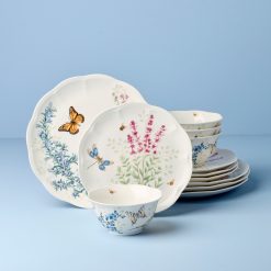 Lenox Westmore Butterfly Meadow Herbs 12-Piece Dinnerware Set
