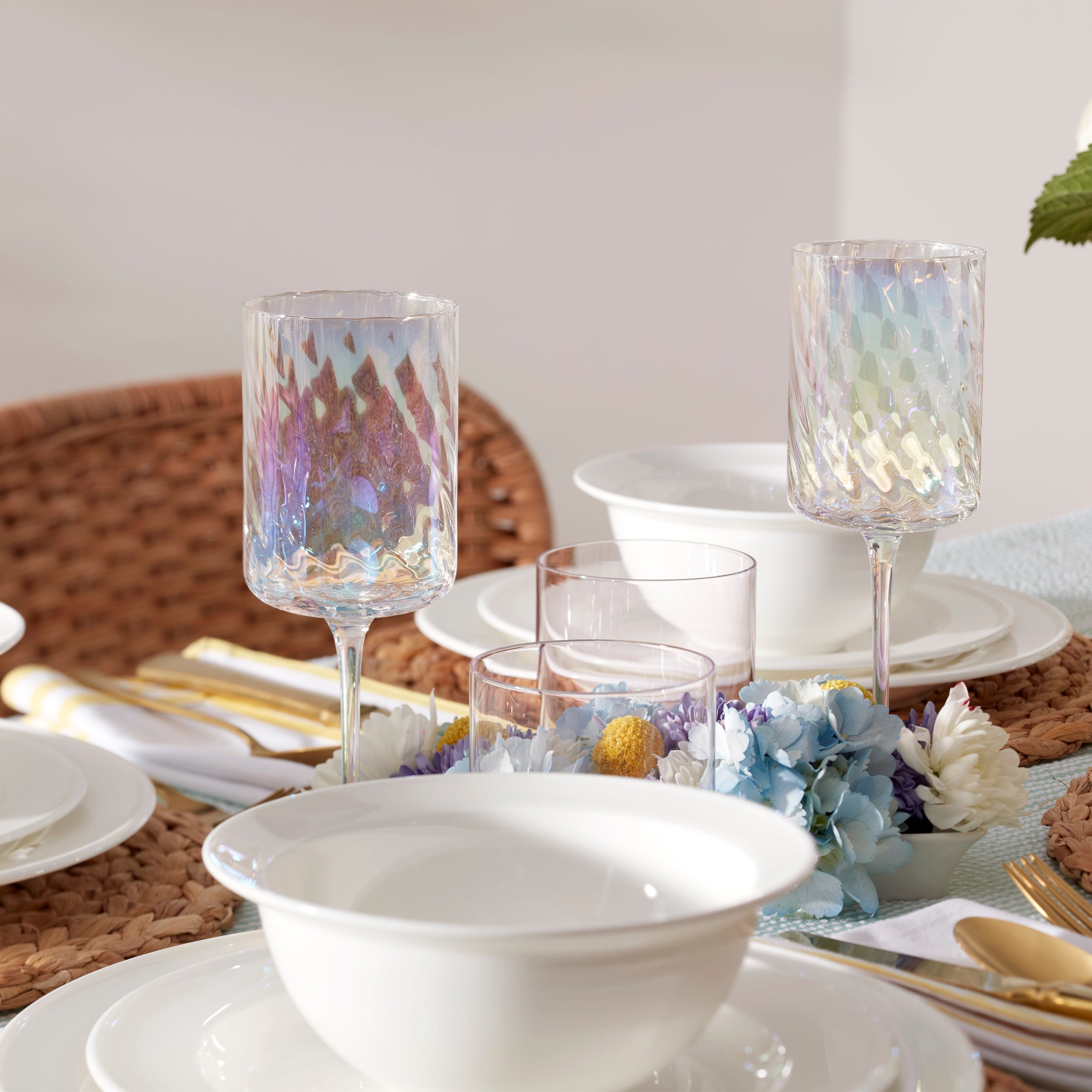 Lenox Westmore Tuscany Classics Iridescent White Wine Glasses, Set of 4 - Image 4